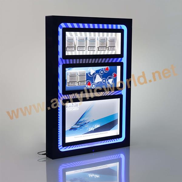 led cigarette display box tobacco promotion display