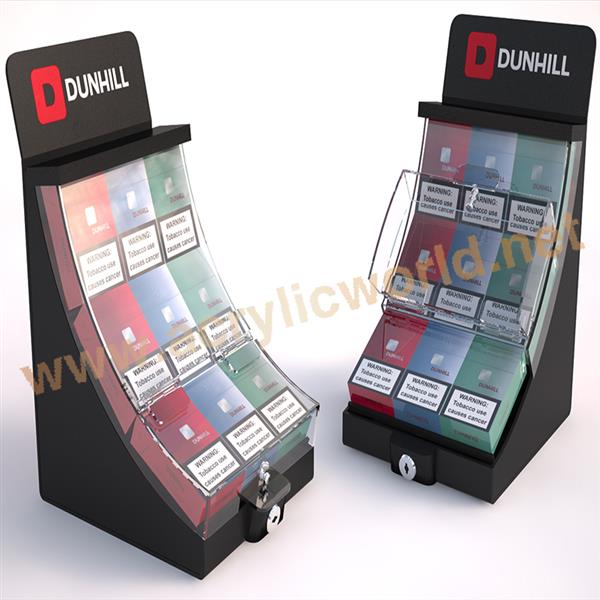counter unique acrylic cigarette display cabinet