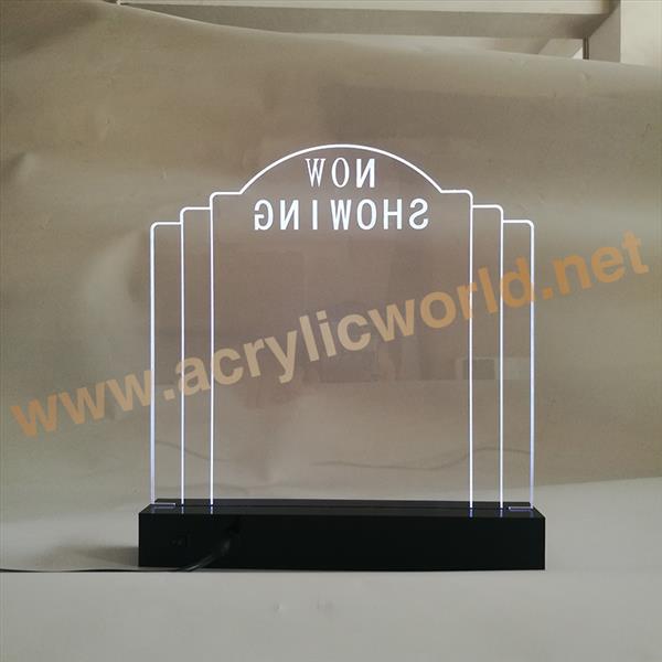 bar use acrylic led edge lit sign base