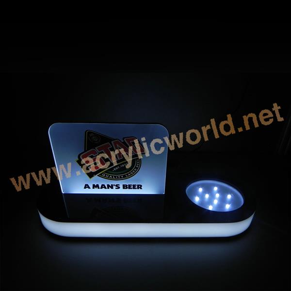 acrylic led red wine stand with logo printing