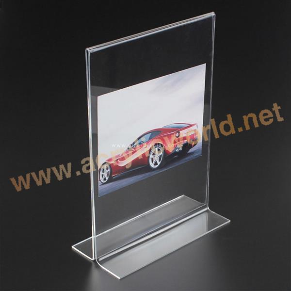 L shape clear acrylic menu holders A5 size