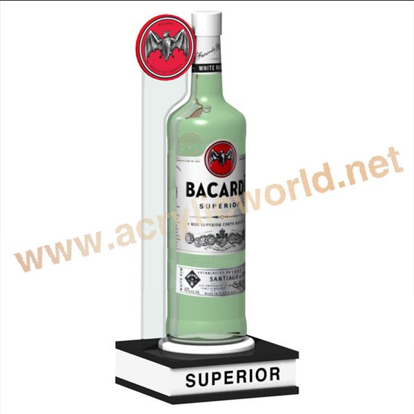 acrylic led wine bottle advertising display case