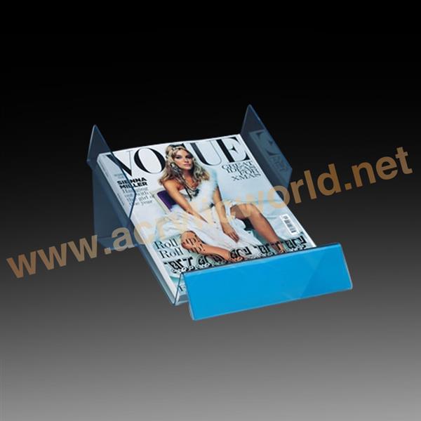 z shape table acrylic magazine display shelving