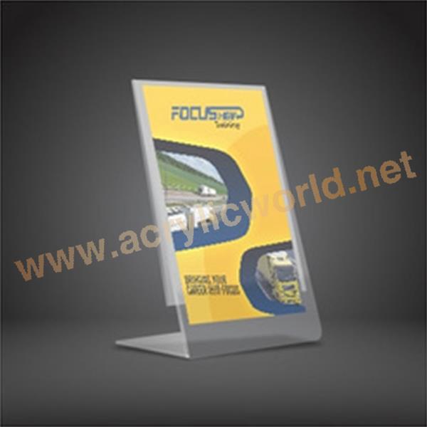 L shape clear menu card holder 