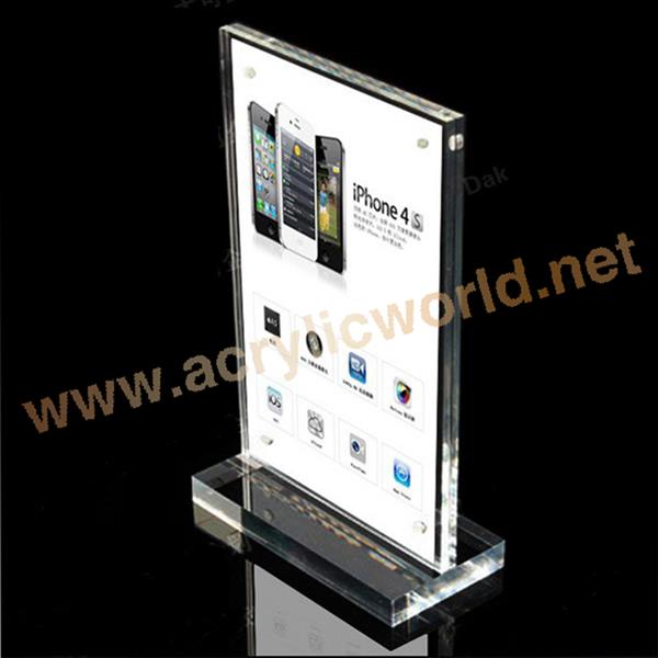 T shape acrylic menu holders a5