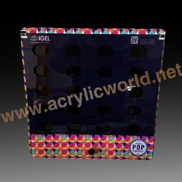 colorful wall mounted acrylic glasses holder