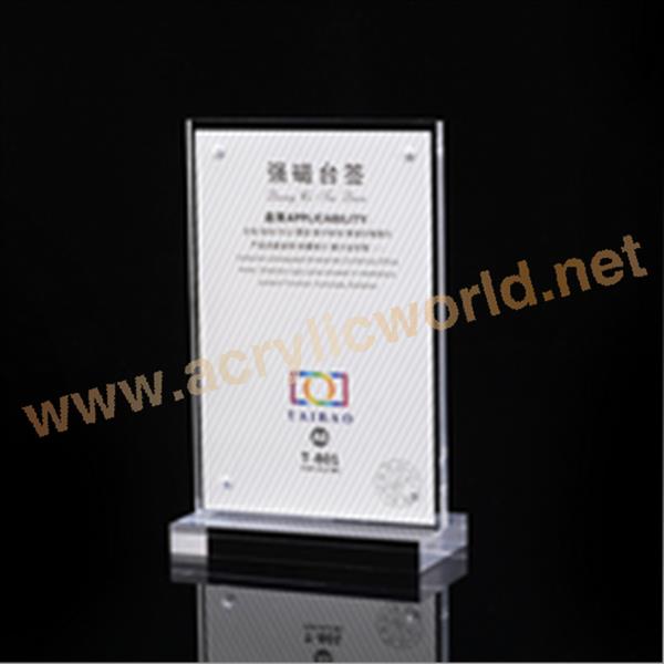 T shape restaurant menu holder A5