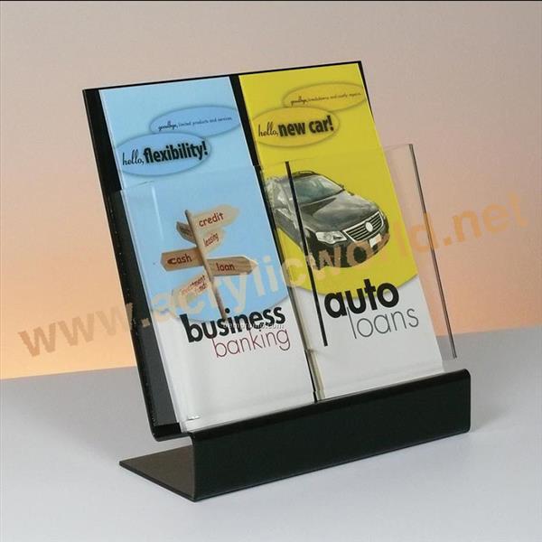 A5 two pockets acrylic leaflet brochure holder
