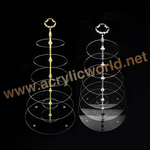 transparent acrylic cake display stand with FDA