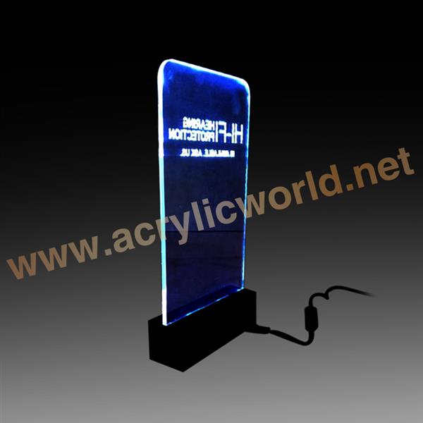 table led lit perspex signs