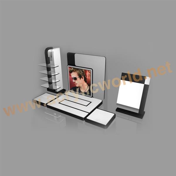 acrylic stnad with adversting board for glasses display 