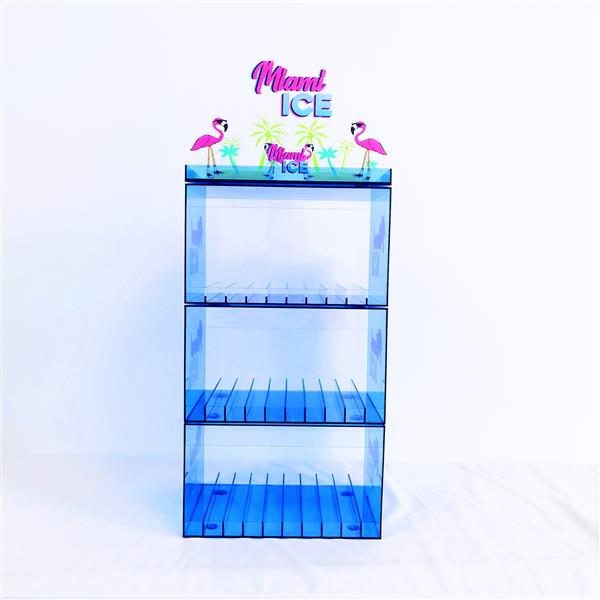 china custom cigarette display rack with pushers and light box