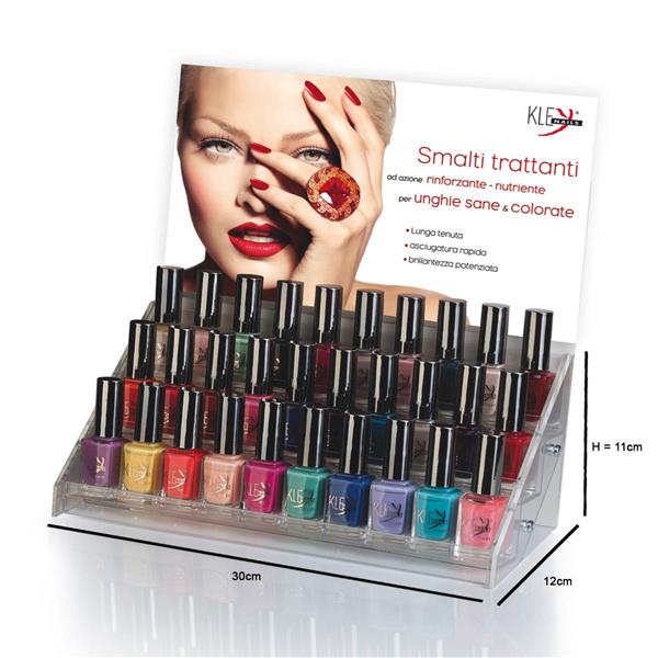 counter top clear acrylic make up store display