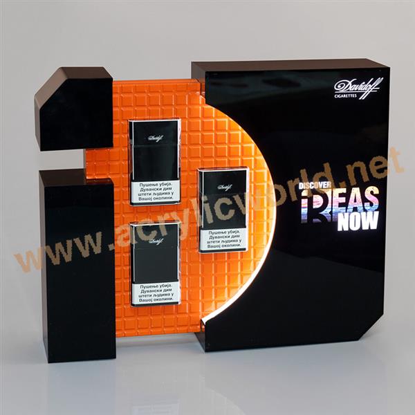 pop up tobacco display with led lights