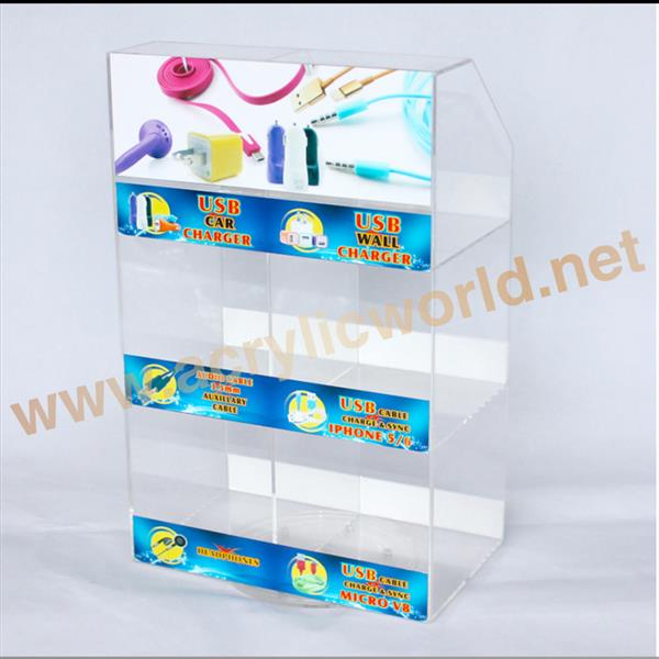 transparent retail e cigarette counter display