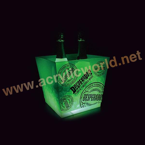 square acrylic led ice bucket manufacturers