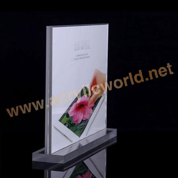 clear acrylic frameless photo frame